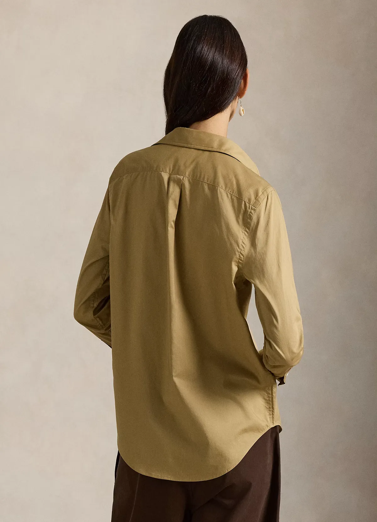 Ralph Lauren Khaki Classic Fit Linen Shirt