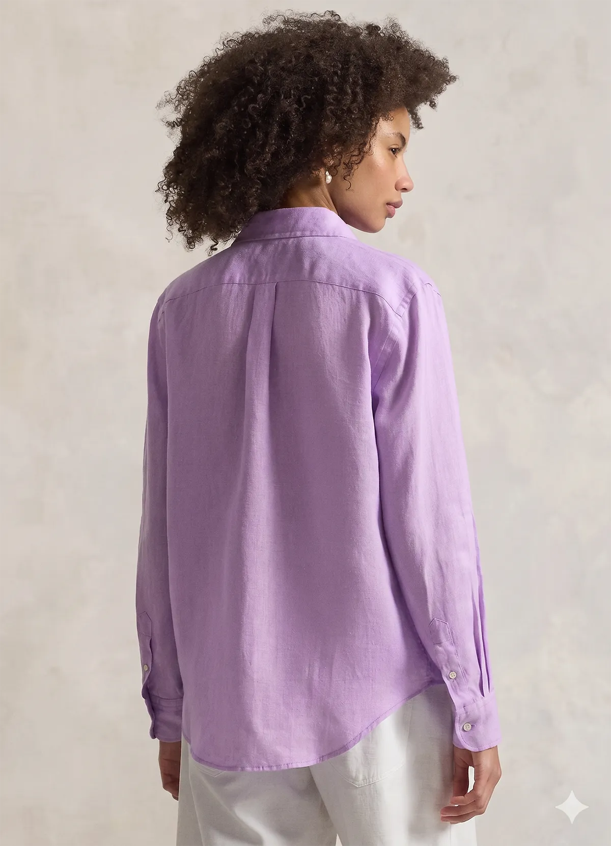 Ralph Lauren Purple Classic Fit Linen Shirt