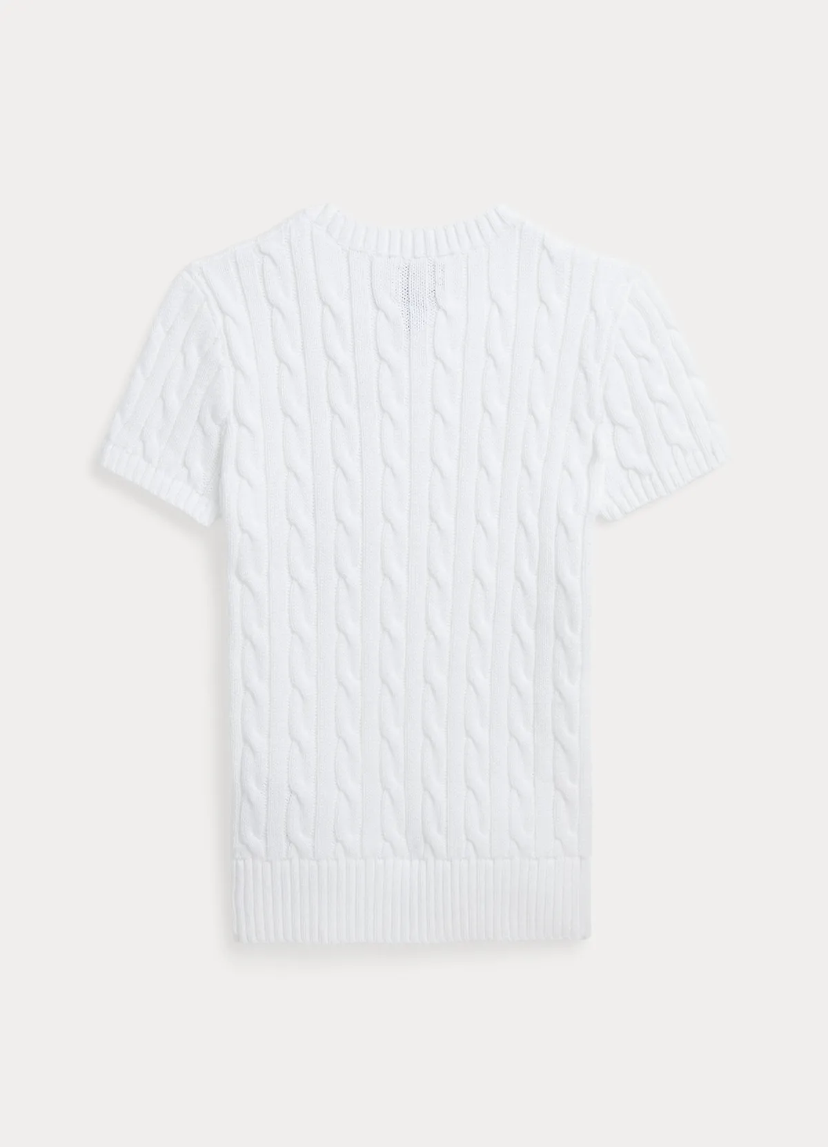 POLO RALPH LAUREN White cotton sweater with short sleeve