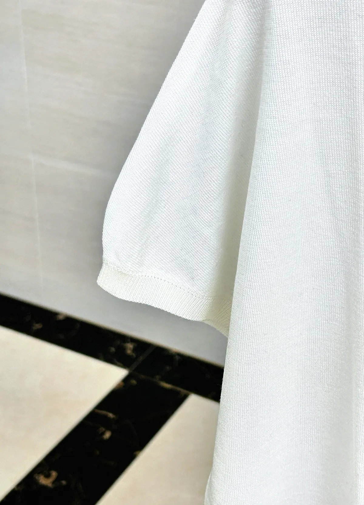 Brunello Cucinelli  White Cotton Beaded T-Shirt