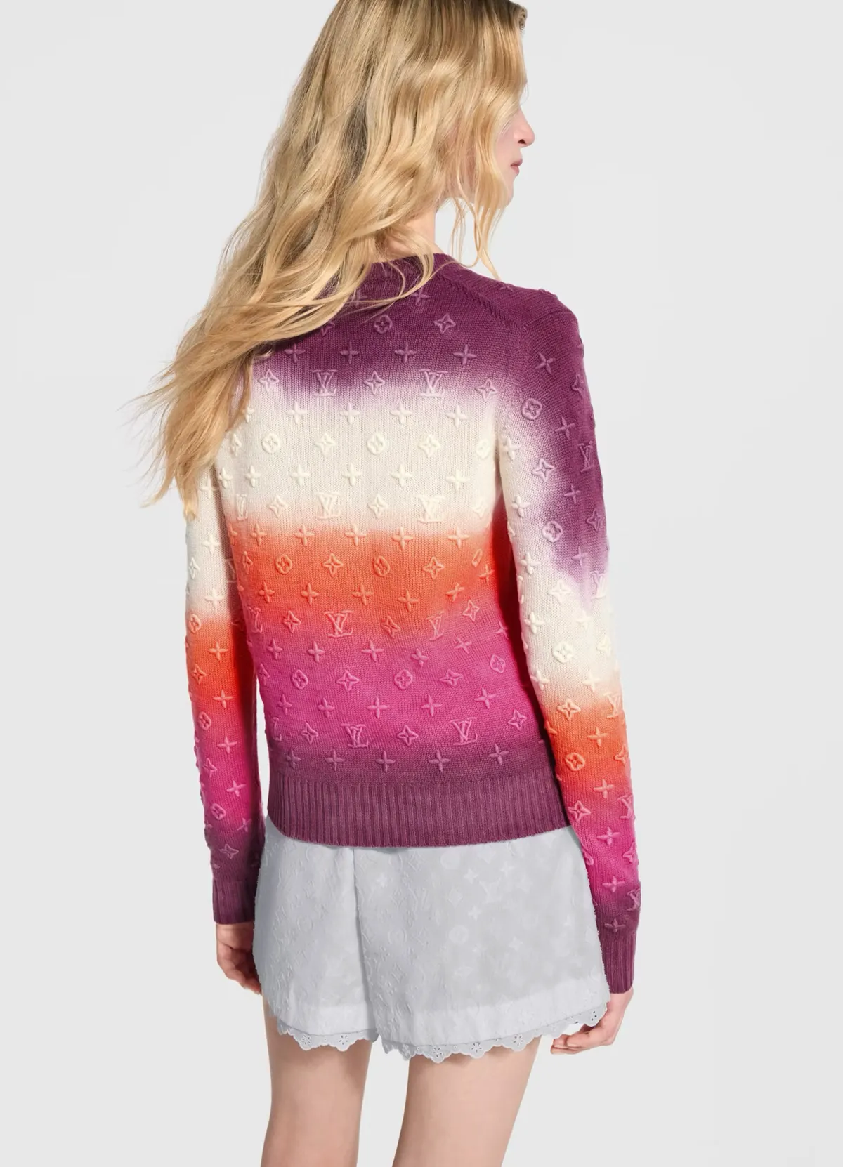 LOUIS VUITTON 3D Monogram Tie Dye Cardigan